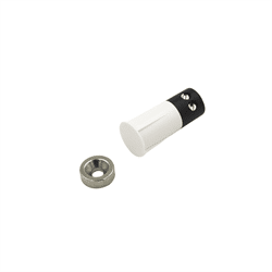 Flair Stubby Recessed Contact 3/8 Inch Screw Terminals With Donut Magnet White (VIP94-2TN)