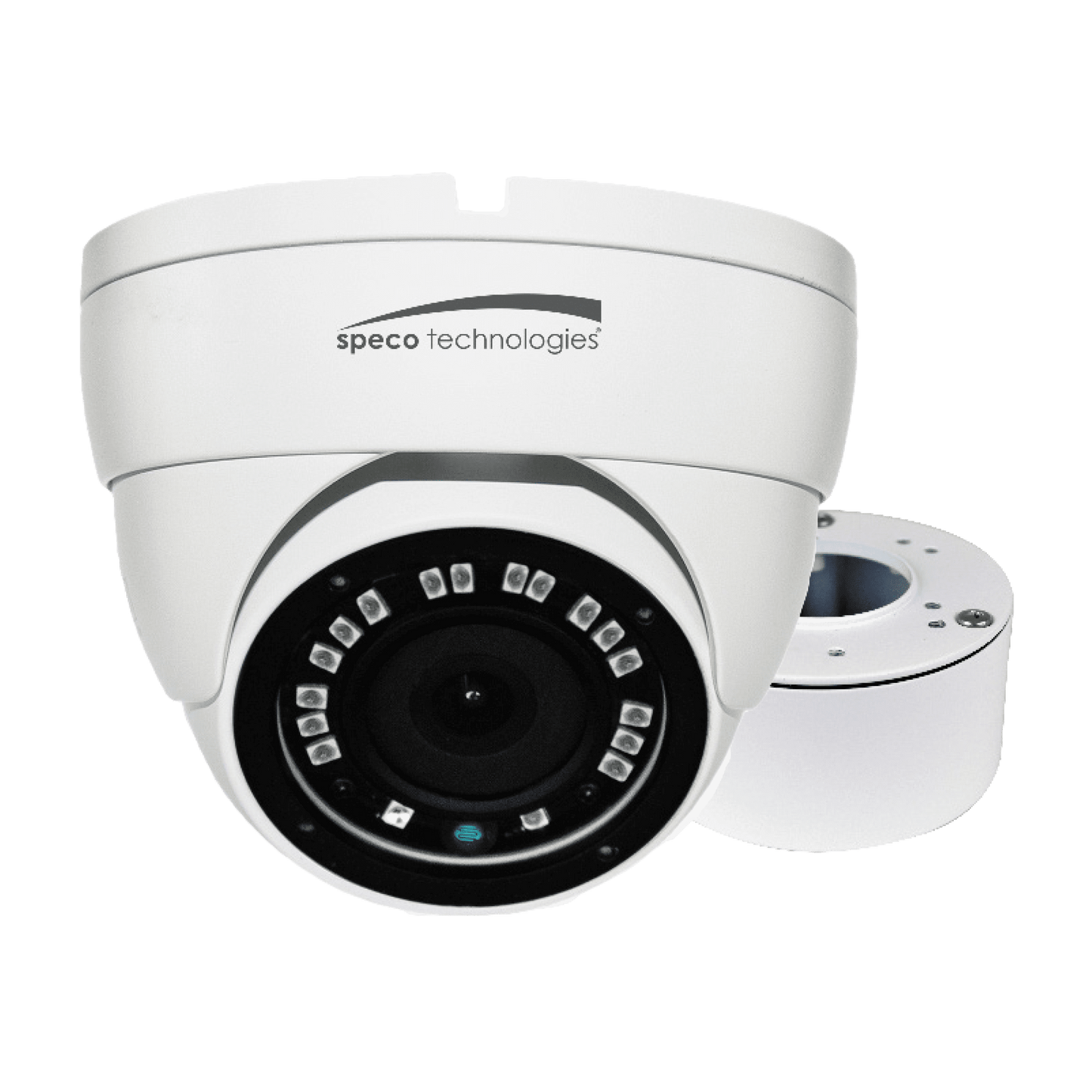 Speco 2MP HDTVI CVI AHD CVBS Eyeball Camera,3.6mm Lens,Junc Box,UL,White (SPE-VLDT4W)