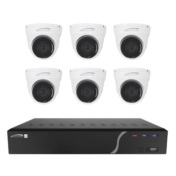 Speco IP Kit 8Ch H.265 NVR with 6 Outdoor IR 5MP IP Cameras, 2.8mm lens, 2TB (SPE-ZIPK8N2)