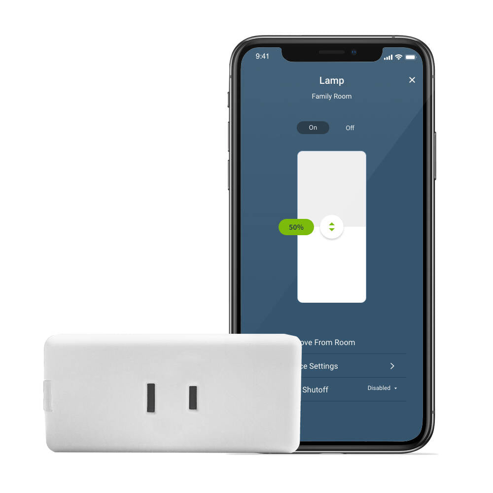Leviton Decora Smart 2nd Generation WiFi Mini Plug In Dimmer, Matter Supported (D23LP-1BW)