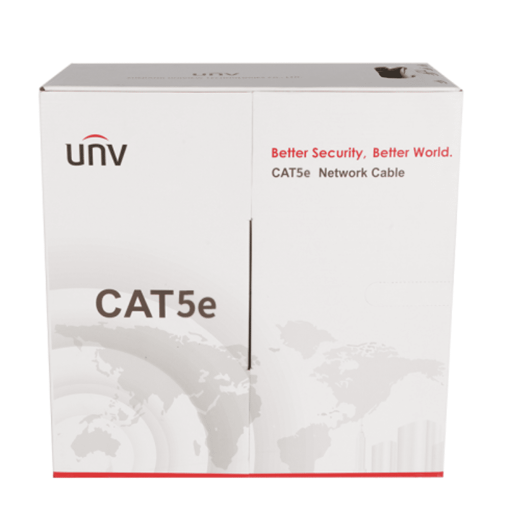 UNV Cat5e UTP Wire, 24/4 Pair, cUL CMR, 1000FT Box, White (CAB-LC2100A-CMR-WH-IN)