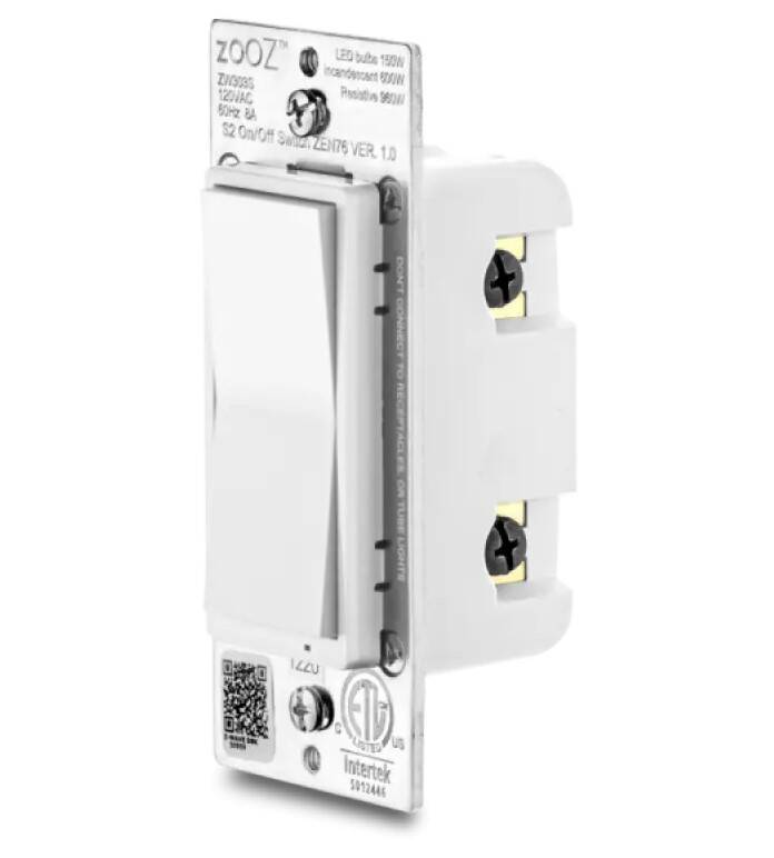 Zooz Zwave 800 Long Range In Wall On Off Light Switch (ZEN76 800LR)