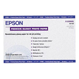 PAPIER PHOTO BRILLANT PREMIUM 20 FEUILLES 11X17 F/SP 1270 1280 2200