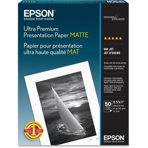 50 hojas de papel mate mejorado de 8,5 x 11 pulgadas