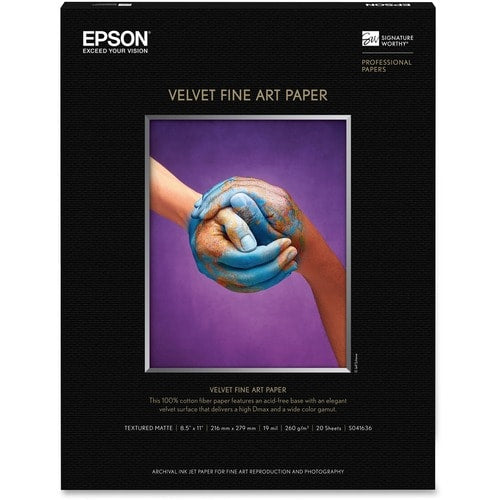 PAPIER D'ART 8,5X11 LETTRE VELOURS F/SP2200