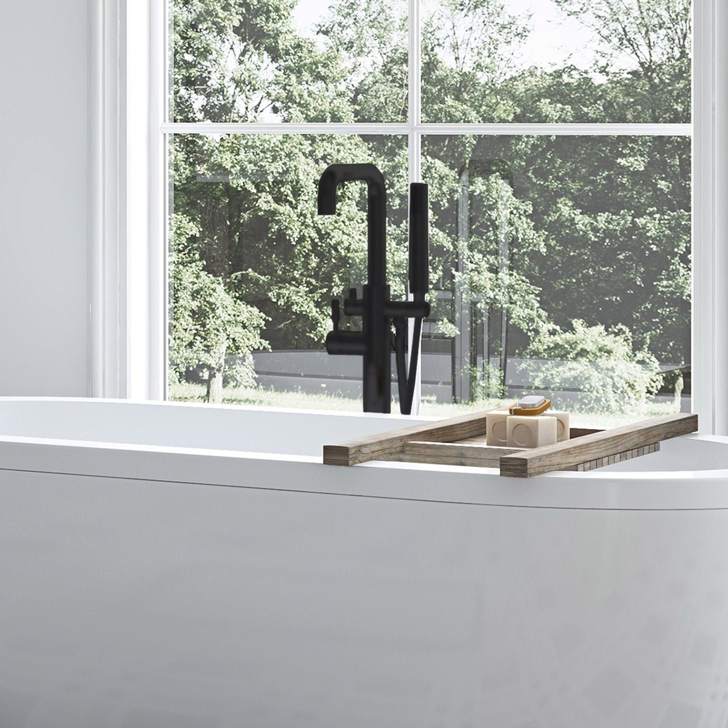 OVE Mikhail Freestanding Bathtub Faucet with Hand Shower (Mikhail MB)