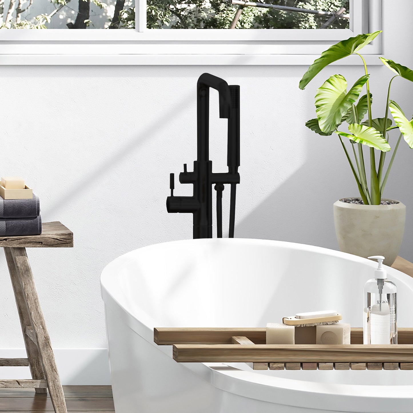 OVE Mikhail Freestanding Bathtub Faucet with Hand Shower (Mikhail MB)