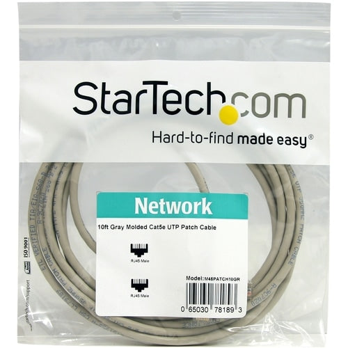 Câble patch UTP Cat5e moulé gris StarTech.com de 3 m