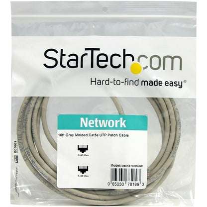 Câble patch UTP Cat5e moulé gris StarTech.com de 3 m