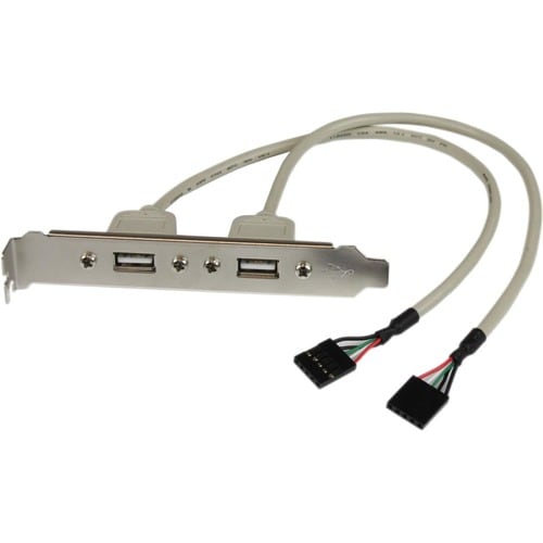 Câble adaptateur pour plaque d'emplacement femelle USB A à 2 ports StarTech.com - Fournit t