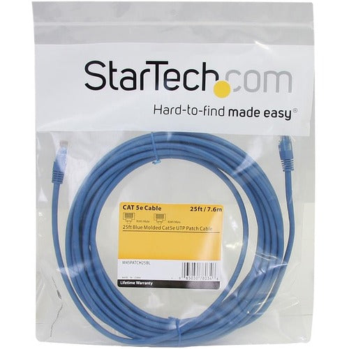 Câble patch UTP Cat5e moulé bleu StarTech.com de 7,6 m
