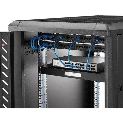 StarTech.com Black Deep Sliding Server Shelf - Add a sturdy, sliding s