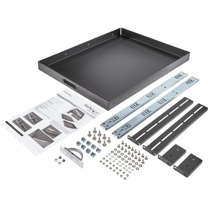 StarTech.com Black Deep Sliding Server Shelf - Add a sturdy, sliding s