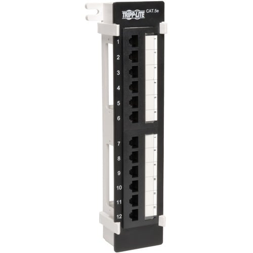 Tripp Lite 12-Port Cat5e Cat5 Wall Mount Patch Panel 568B 110 Punch TAA - 12 x R