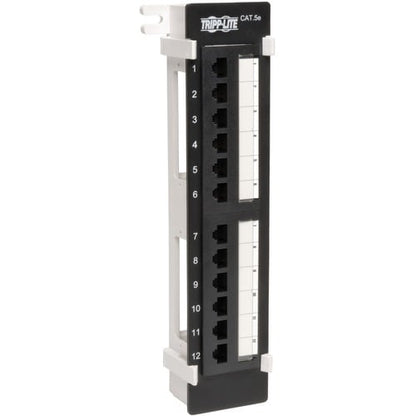 Tripp Lite 12-Port Cat5e Cat5 Wall Mount Patch Panel 568B 110 Punch TAA - 12 x R