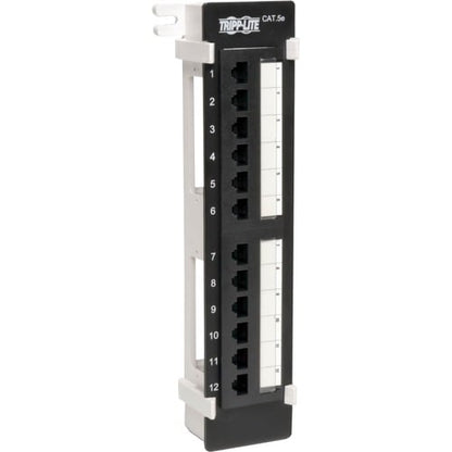 Tripp Lite 12-Port Cat5e Cat5 Wall Mount Patch Panel 568B 110 Punch TAA - 12 x R