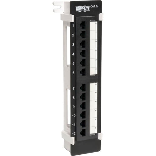Tripp Lite 12-Port Cat5e Cat5 Wall Mount Patch Panel 568B 110 Punch TAA - 12 x R