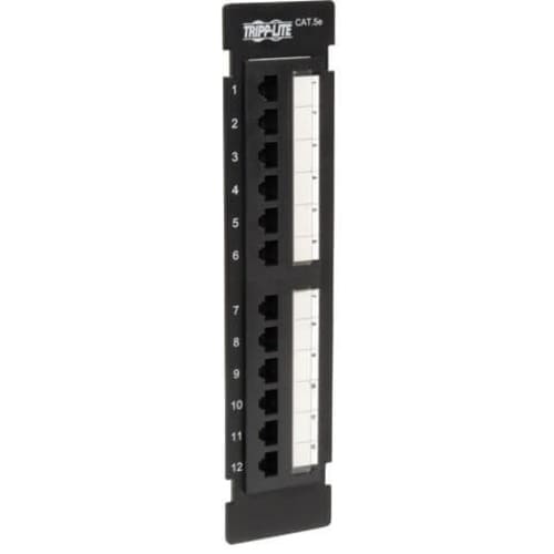 Tripp Lite 12-Port Cat5e Cat5 Wall Mount Patch Panel 568B 110 Punch TAA - 12 x R
