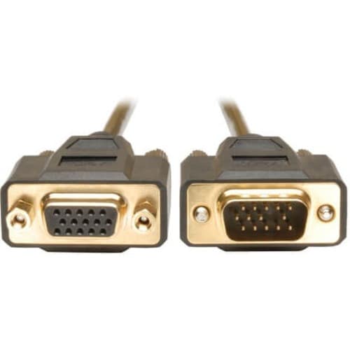 Tripp Lite 6ft VGA Monitor Extension Gold Cable Shielded HD15 M/F 6'