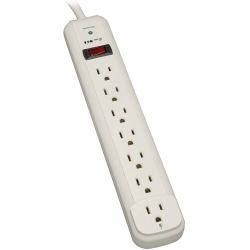 Tripp Lite Protect It! Seven-Outlet Surge Suppressor - Silver - NEMA 5