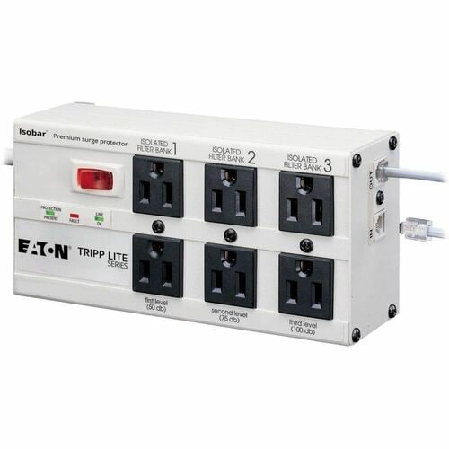 Tripp Lite by Eaton Isobar 6 Outlets 120V Surge Suppressor - Gray - NE