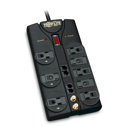 Tripp Lite by Eaton 8-Outlet TV/Modem Surge Protector - 8 x NEMA 5-15R
