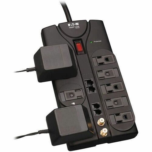 Tripp Lite by Eaton 8-Outlet TV/Modem Surge Protector - 8 x NEMA 5-15R