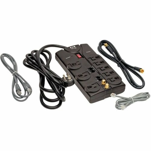 Tripp Lite by Eaton 8-Outlet TV/Modem Surge Protector - 8 x NEMA 5-15R
