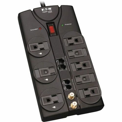 Tripp Lite by Eaton 8-Outlet TV/Modem Surge Protector - 8 x NEMA 5-15R