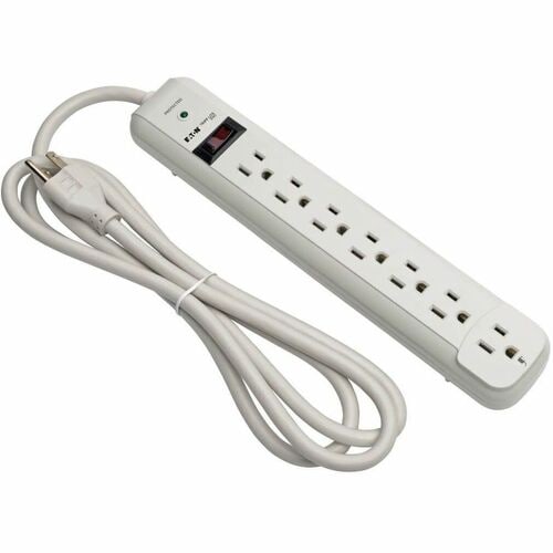 Supresor de sobretensiones STRIKER Protect It! de Tripp Lite, 7 tomacorrientes, gris