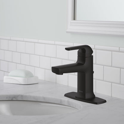 Delta Uxbridge Single Handle Lever Bathroom Sink Faucet (15405LF-BL)