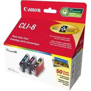 Cartouche d'encre tricolore Canon CLI-8 - Jet d'encre - Cyan, Magenta