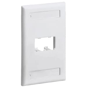 Placa frontal Panduit Mini-Com Classic de 2 enchufes - 2 x Número total de enchufes - 1 unidad - Blanco