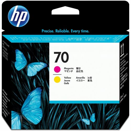 HP 70 (C9406A) Original Printhead - Single Pack - Inkjet - Magenta, Yellow - 1 E