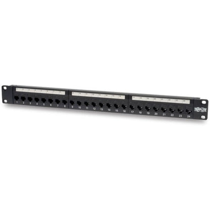 Tripp Lite 24-Port Cat6 Cat5 Patch Panel Feed Through Rackmount 568A/B RJ45 1URM