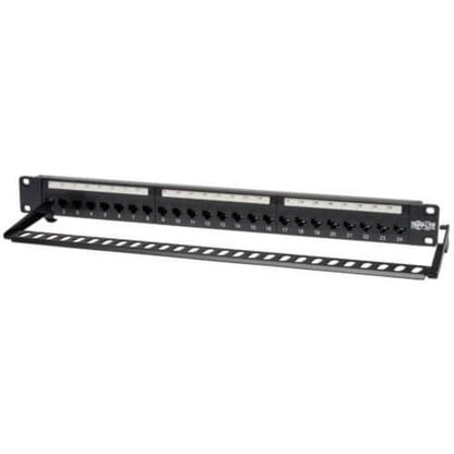 Tripp Lite 24-Port Cat6 Cat5 Patch Panel Feed Through Rackmount 568A/B RJ45 1URM