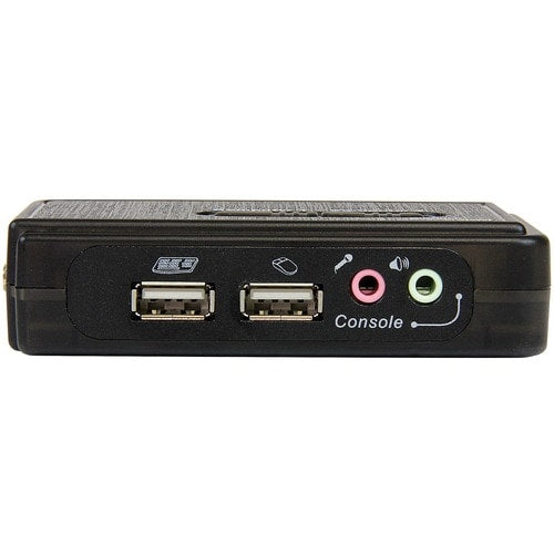 COMMUTATEUR KVM USB VGA 2 PORTS AVEC AUDIO ET CÂBLES