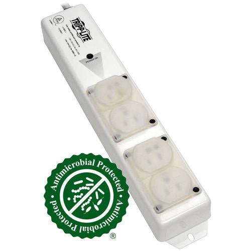 Tripp Lite 4 Outlet Medical-Grade Power Strip - NEMA 5-15P - 4 NEMA 5-