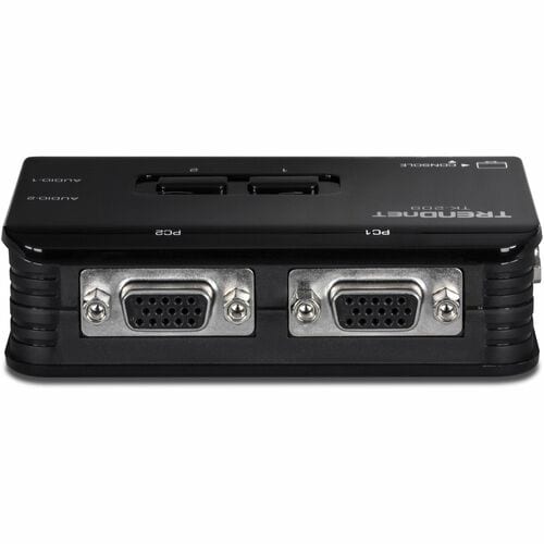 KIT DE CONMUTADOR KVM USB DE 2 PUERTOS CON AUDIO (INCLUYE 2 CABLES KVM)