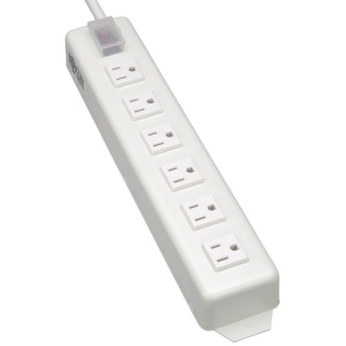 Regleta de enchufes metálica Tripp Lite de 120 V, 5-15R, ángulo recto, 6 tomas, cable de 4,5 m