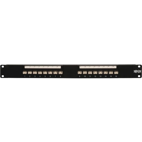 Tripp Lite 16-Port Fiber Patch Panel 62.5/125 or 50/125 LC/LC 1URM - 16 x LC
