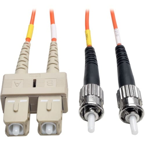 Cable de conexión dúplex de fibra óptica Tripp Lite - SC macho - ST macho - 2 m - Naranja