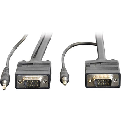 Tripp Lite 25ft SVGA / VGA Coax Monitor Cable with Audio and RGB High Resolution HD15 3.5mm M/M 25'