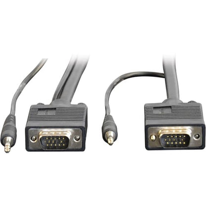 Tripp Lite 10ft SVGA / VGA Coax Monitor Cable with Audio and RGB High Resolution HD15 3.5mm M/M 10'