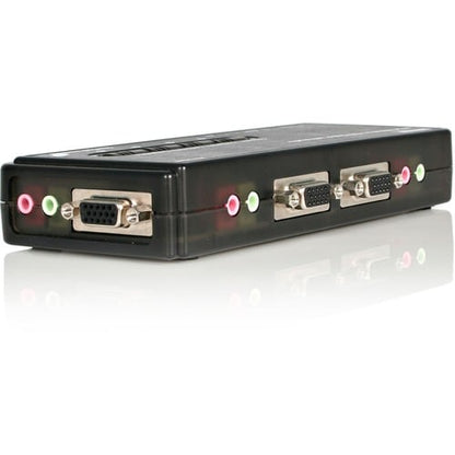 COMMUTATEUR KVM USB VGA 4 PORTS AVEC AUDIO ET CÂBLES