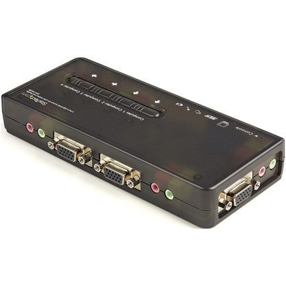 COMMUTATEUR KVM USB VGA 4 PORTS AVEC AUDIO ET CÂBLES