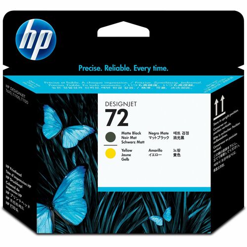 HP 72 (C9384A) Original Inkjet Printhead - Single Pack - Matte Black, Yellow - 1