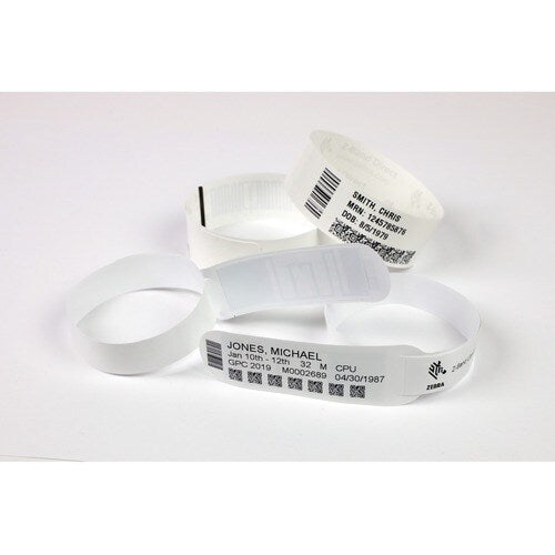 Bracelet Zebra en polypropylène 0,75 x 11 po, impression thermique directe Zeb