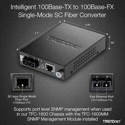TRENDnet Inteligente 10/100Base-TX a 100Base