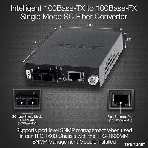 TRENDnet Inteligente 10/100Base-TX a 100Base